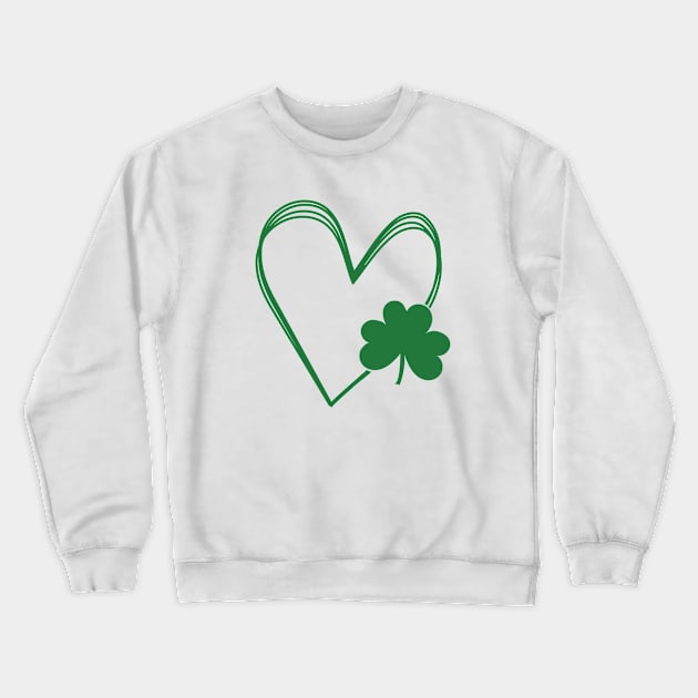 Shamrock Clover Shirt, Minimalist Shamrock Shirt, Irish Shirt Women, Cute Irish Shirt, Irish Girlfriend Gift, St Patrick Day Shirt, Lucky Shirt Crewneck Sweatshirt by Daimon